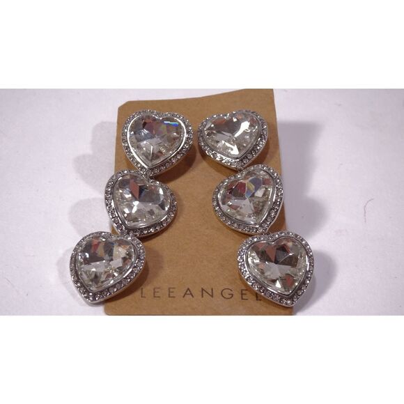 Neiman Marcus Lee Angel Only Hearts Triple Bubble Gemstone Link Earrings NWT 155 - Picture 5 of 9